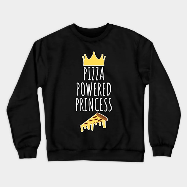 Pizza Powered Princess Crewneck Sweatshirt by LunaMay